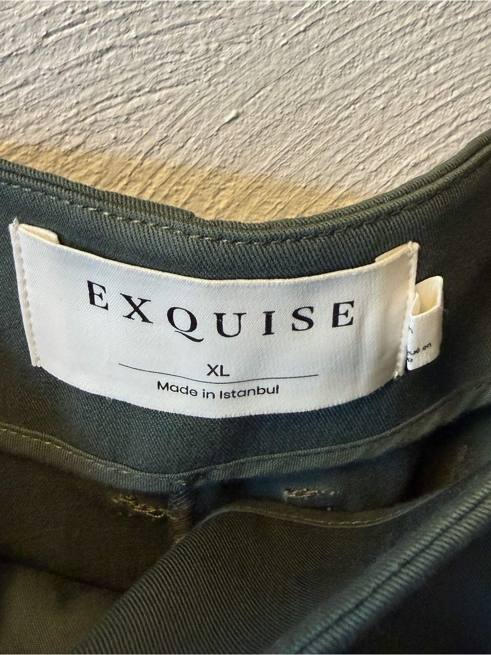 Anthropologie Exquise Olive Green High Rise Cargo Utility Pants XL Stretch - Picture 4 of 6